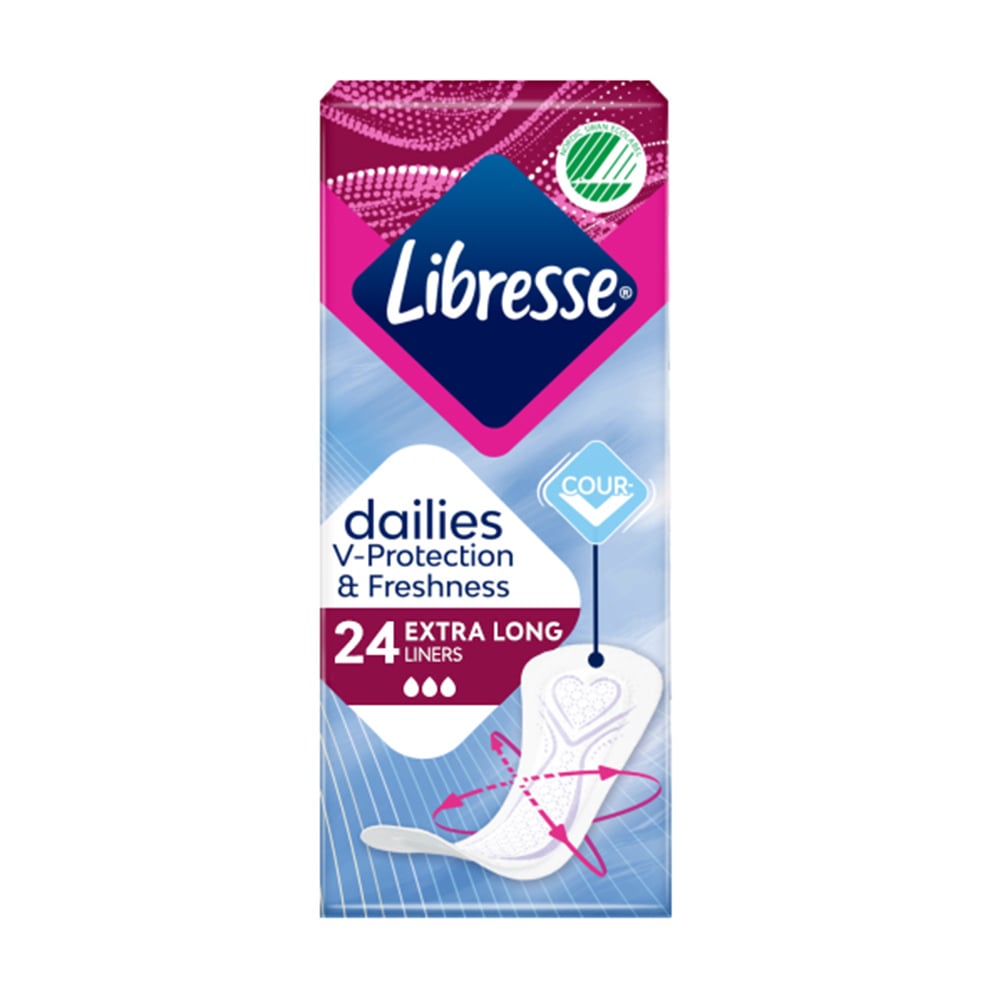 Уцінка! Щоденні прокладки Libresse Dailies V-Protection &amp; Freshness Extra Long поглинаючі, 24 шт